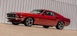 classic red mustang restoration gallery alternate side view