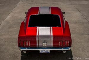 classic red mustang restoration gallery rear view